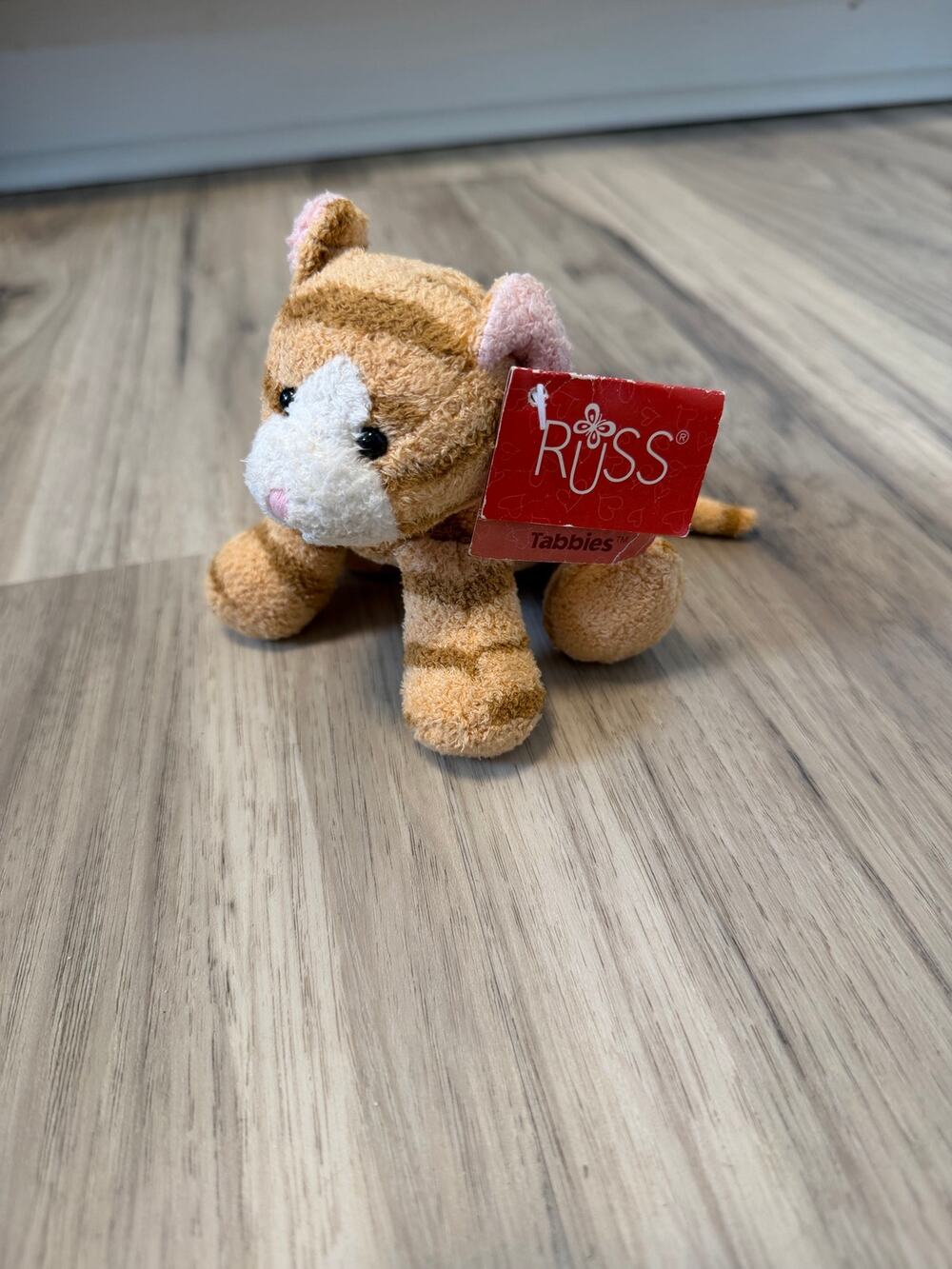 NWT Russ Berrie Plush Tabbies 23250 Luv Pets Tan Orange Kitten Cat 5" Plush